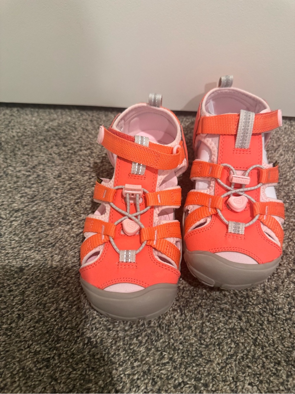Keen Kids Neon Coral and Pink Sport Sandals